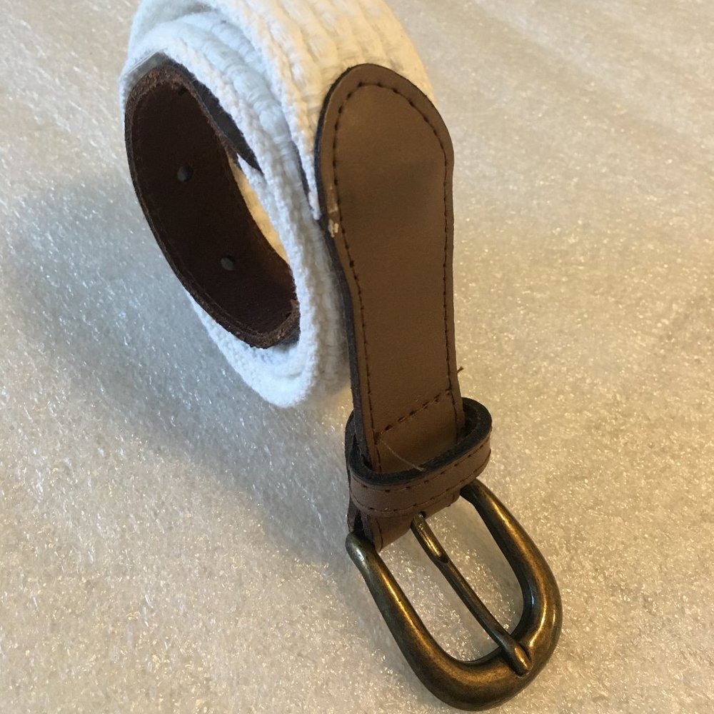 Stylish Leather Loop Tip Braided Women Belt